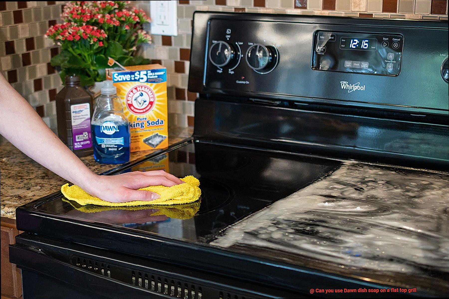 Can you use Dawn dish soap on a flat top grill-6