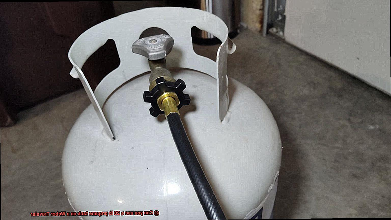 Can you use a 20 lb propane tank on a Weber Traveler-4