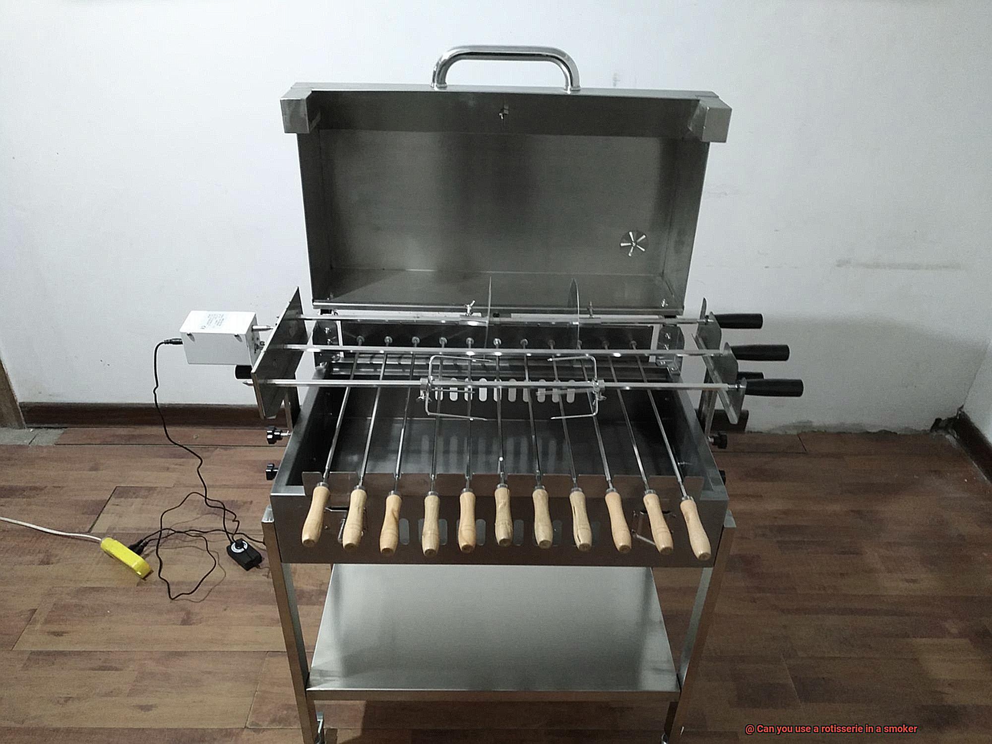 Can you use a rotisserie in a smoker-3