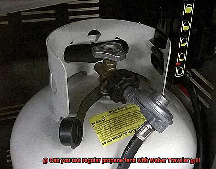 Can you use regular propane tank with Weber Traveler grill-4