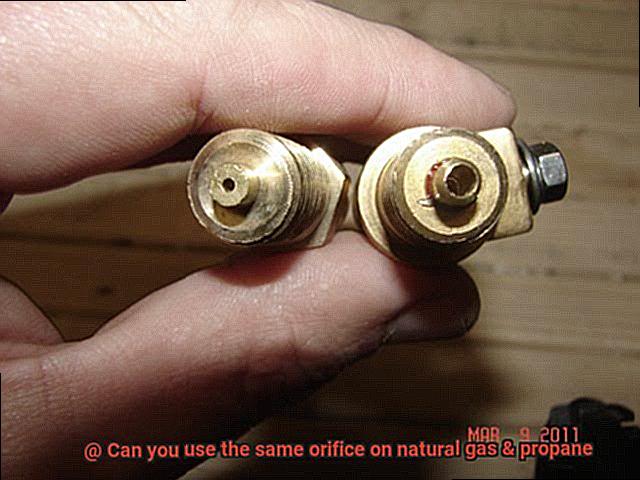 Can you use the same orifice on natural gas & propane-2