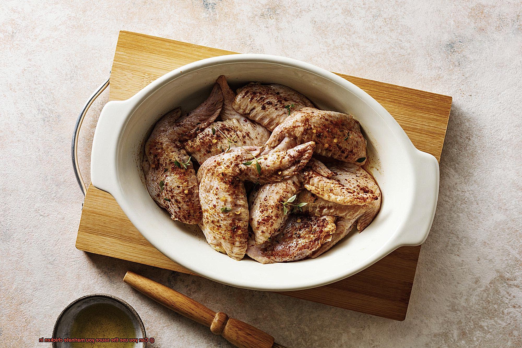 Can you use the sauce you marinate chicken in? Pastime Bar And Grill