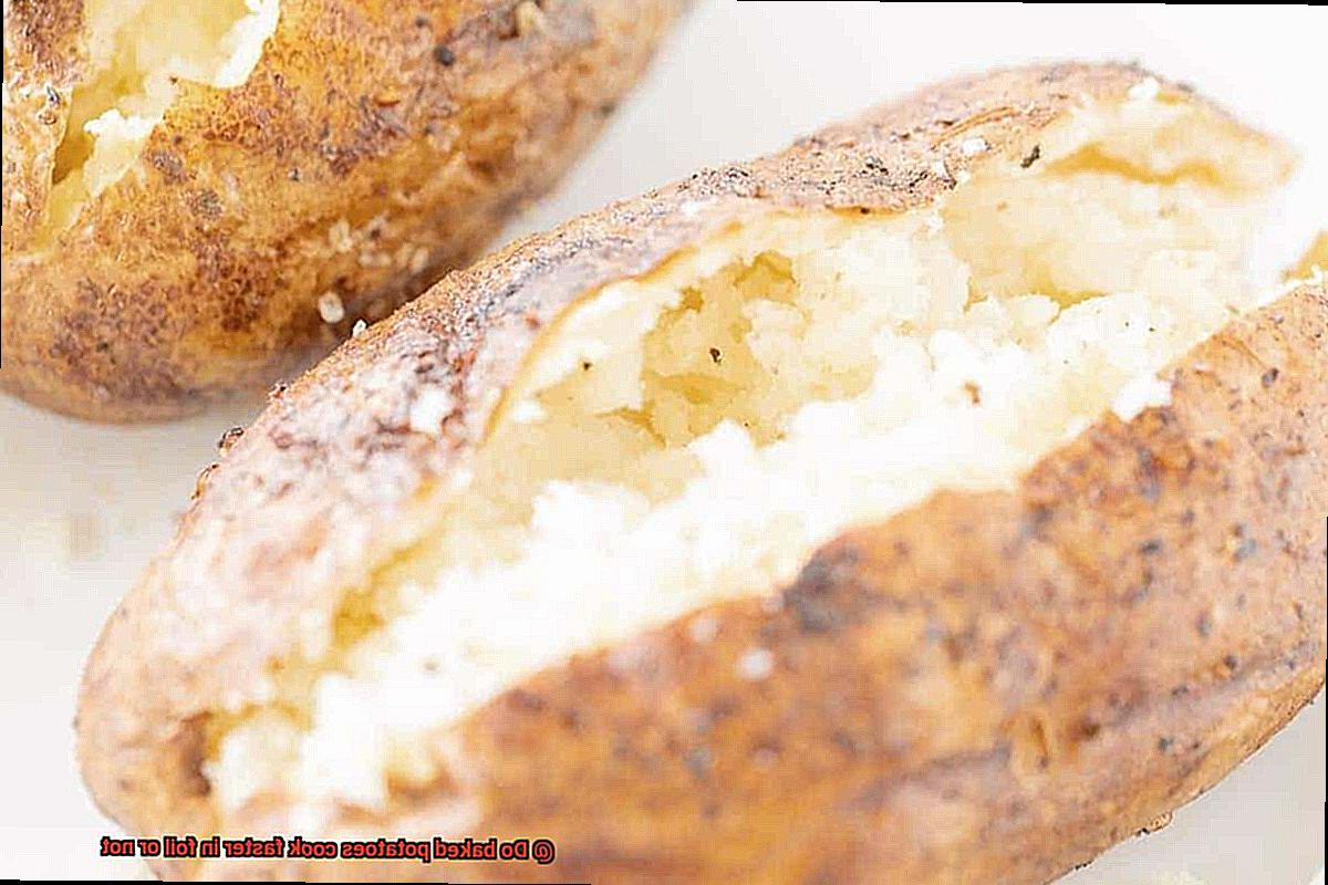 Do baked potatoes cook faster in foil or not -2
