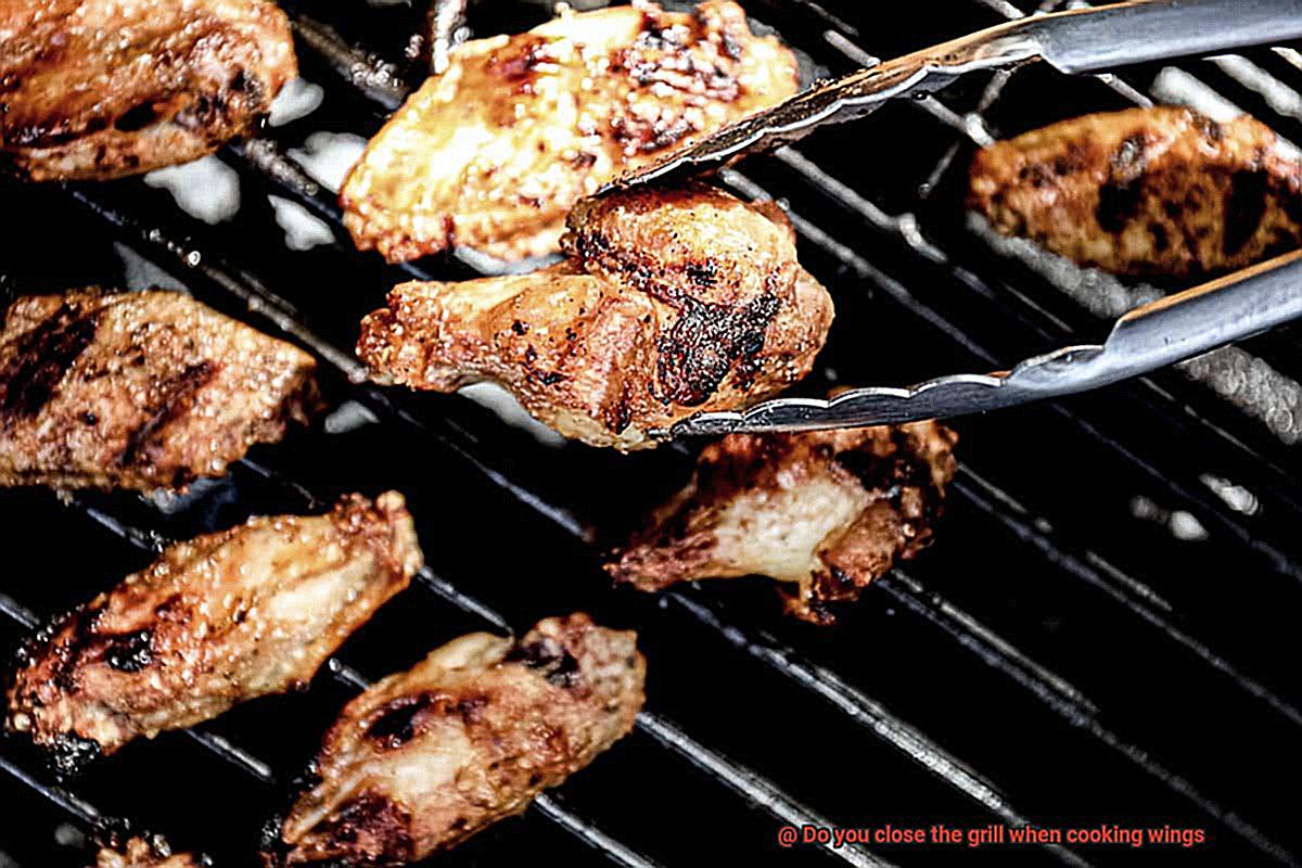 Do you close the grill when cooking wings-4