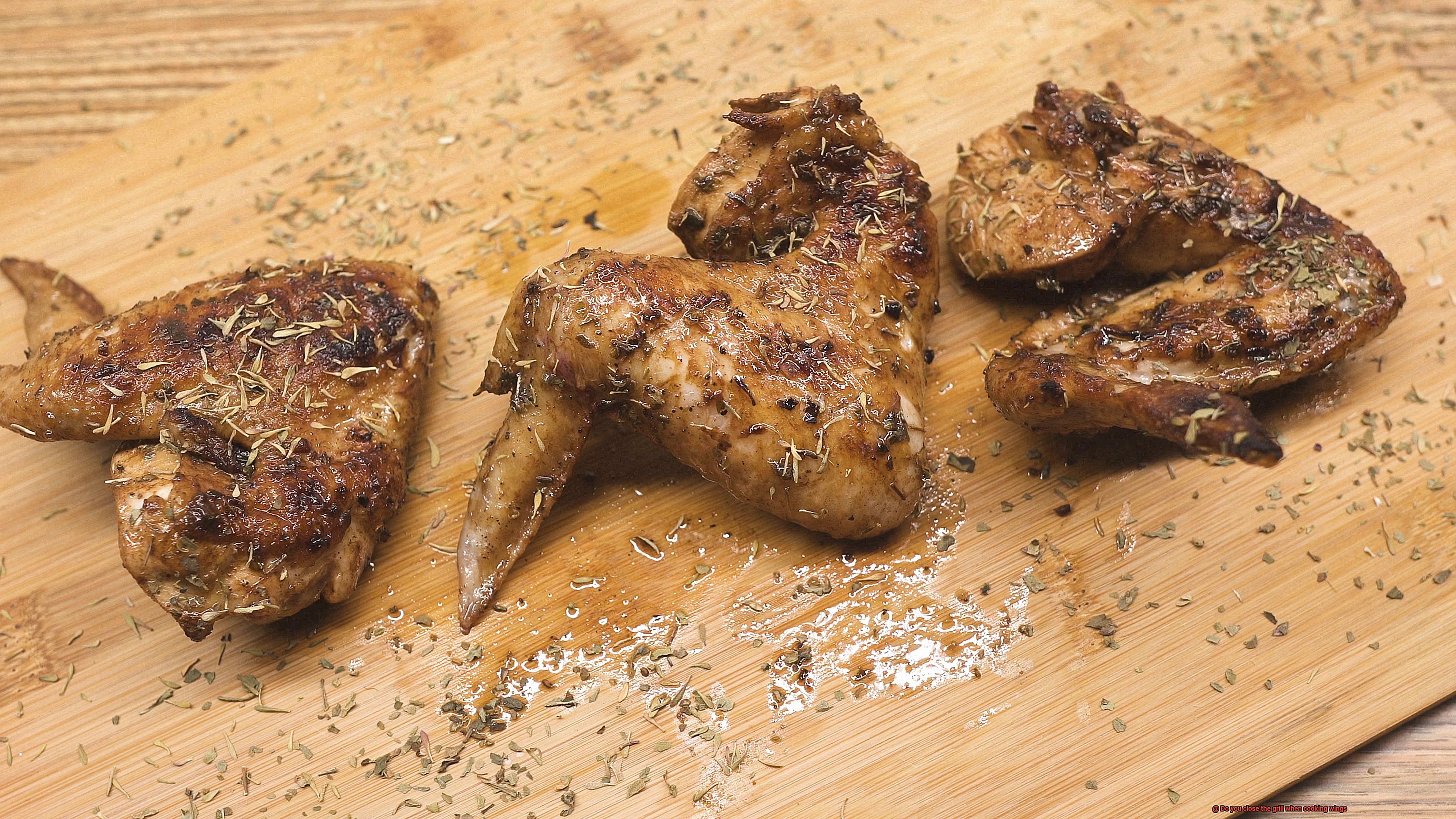 Do you close the grill when cooking wings-5