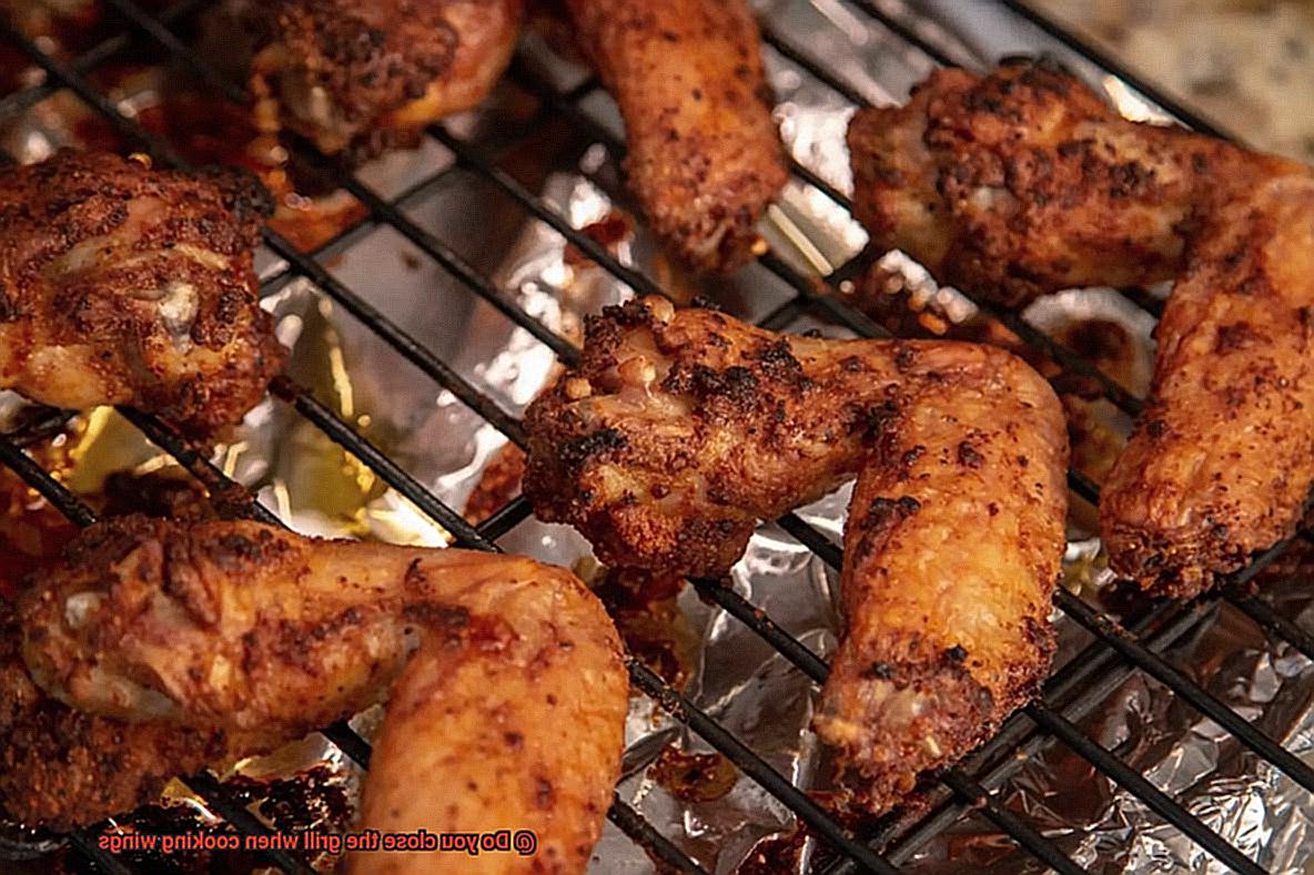 Do you close the grill when cooking wings-7