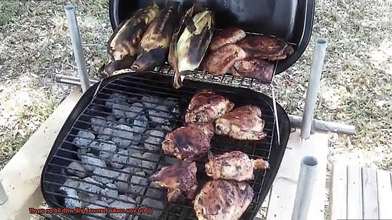 Do you cook charcoal grill with lid on or off-4