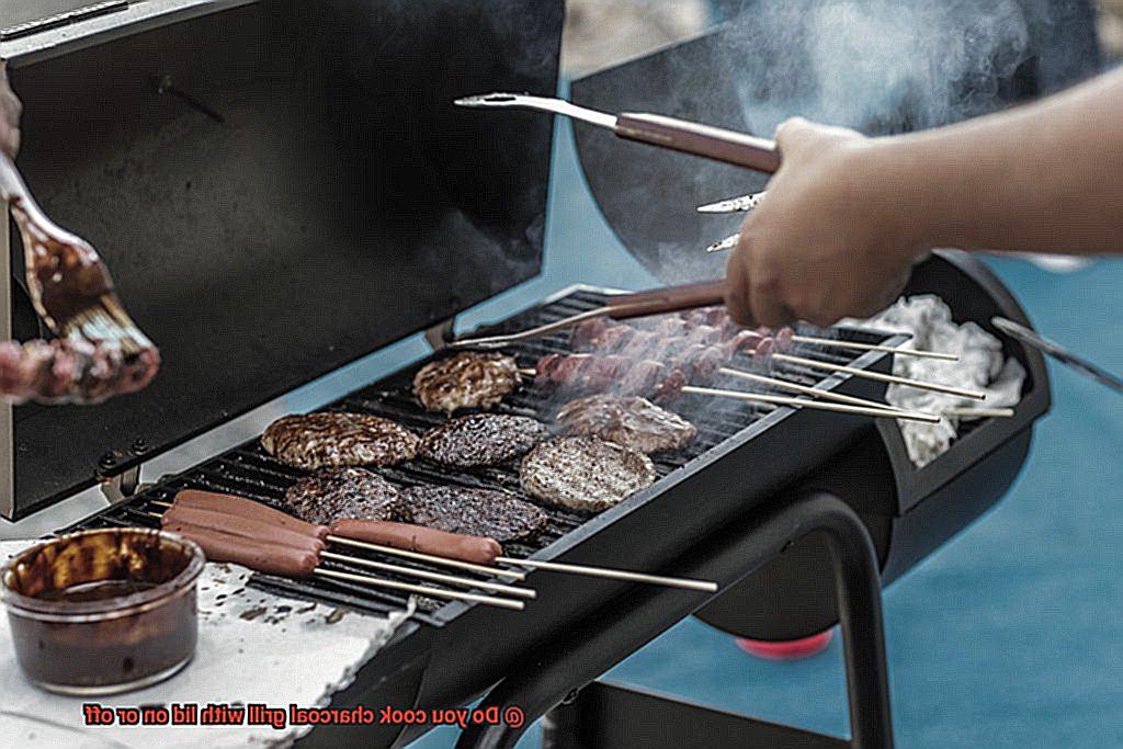 Do you cook charcoal grill with lid on or off-7
