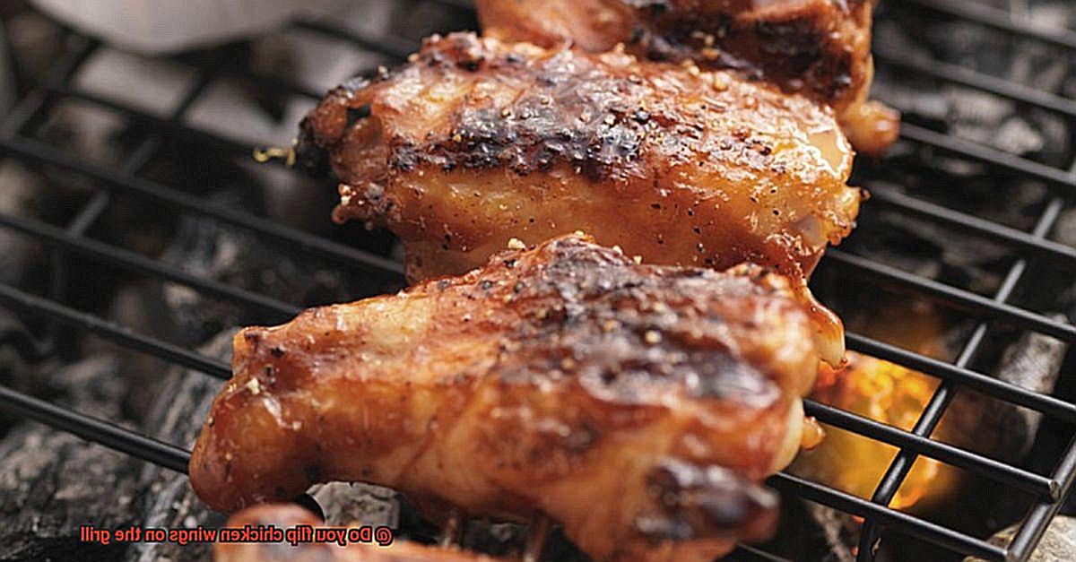 Do you flip chicken wings on the grill-3