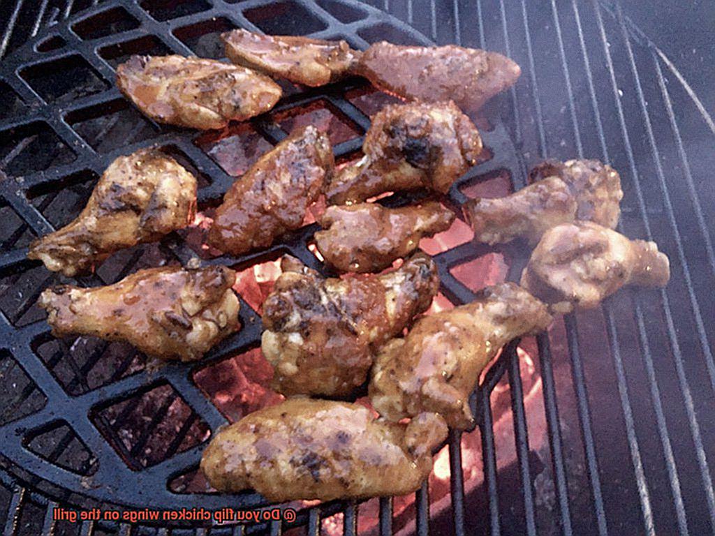 Do you flip chicken wings on the grill-4