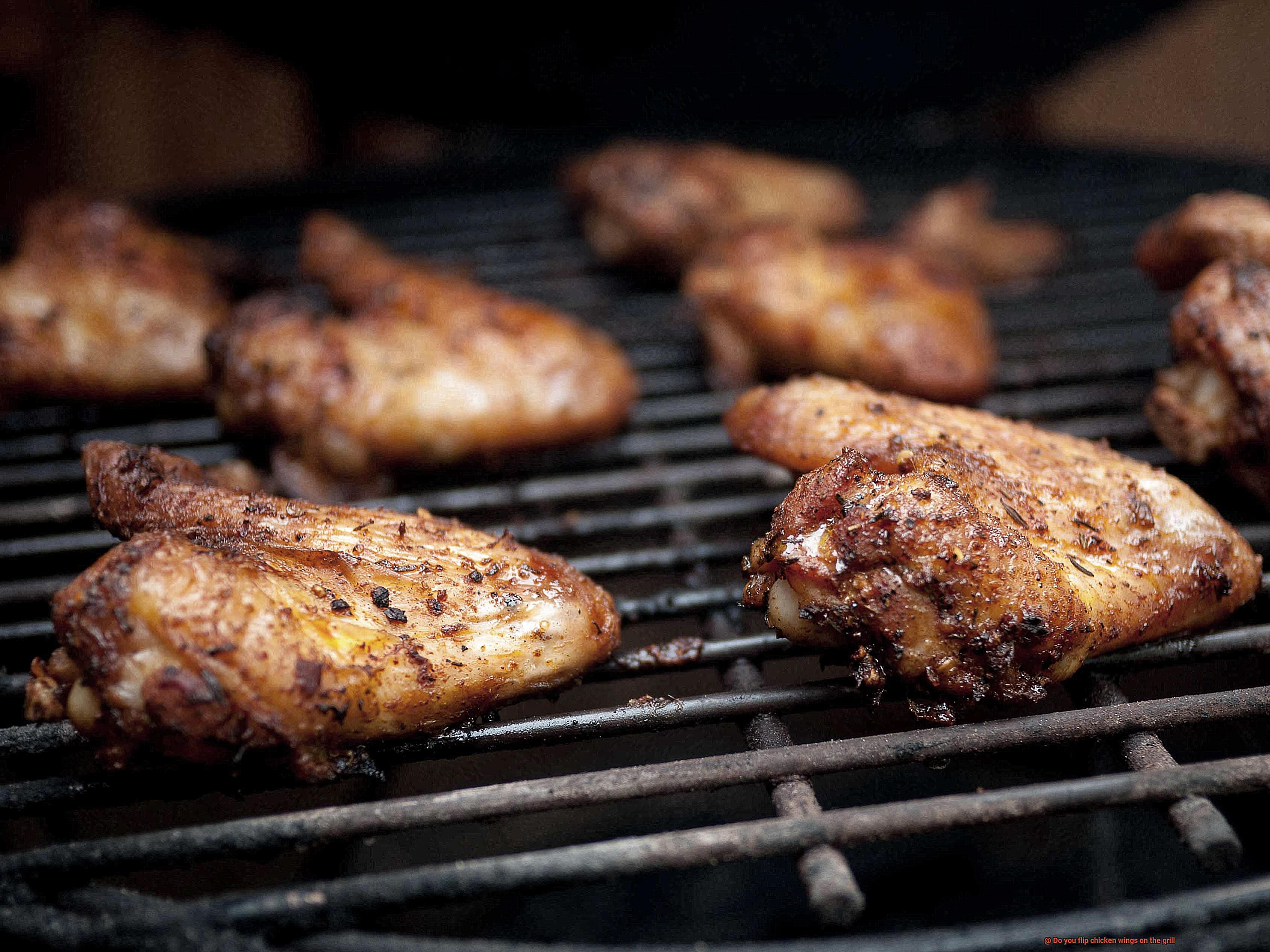 Do you flip chicken wings on the grill-6