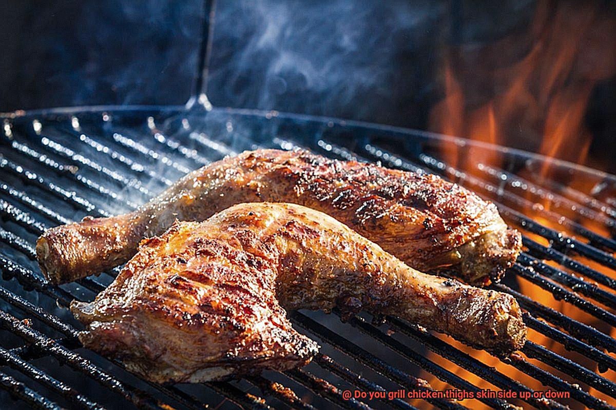 Do you grill chicken thighs skin side up or down-4