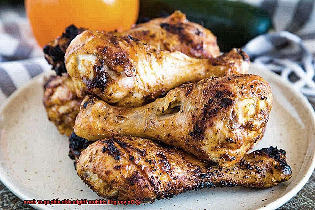 Do you grill chicken thighs skin side up or down-2