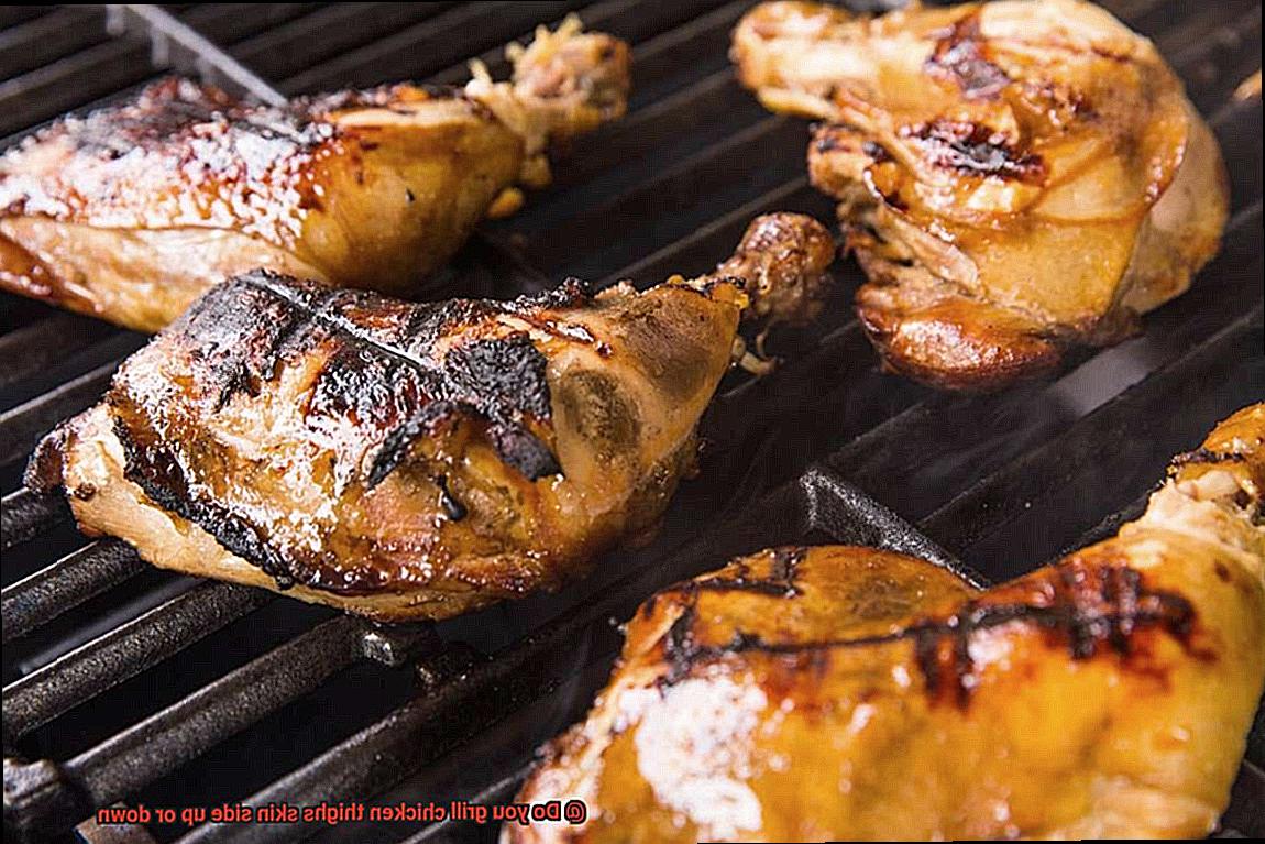 Do you grill chicken thighs skin side up or down? Pastime Bar And Grill