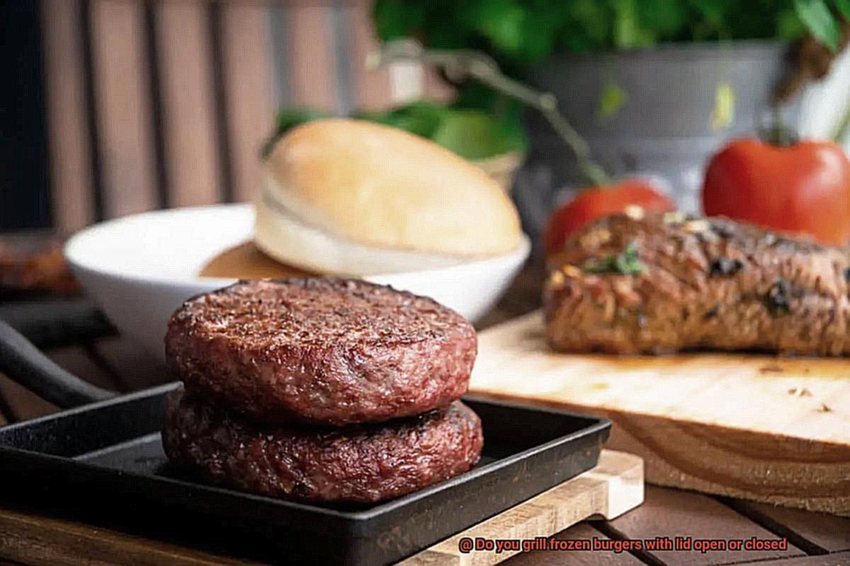 Do you grill frozen burgers with lid open or closed-2