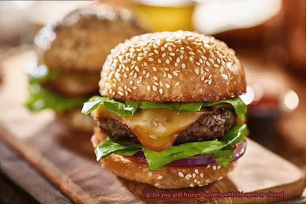 Do you grill frozen burgers with lid open or closed-3