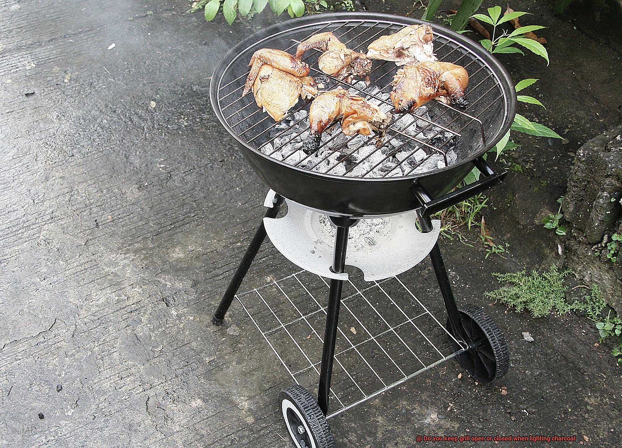 Do you keep grill open or closed when lighting charcoal-9