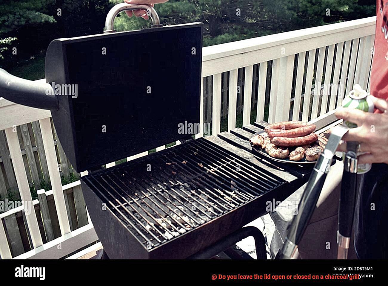 Do you leave the lid open or closed on a charcoal grill? Pastime Bar And Grill