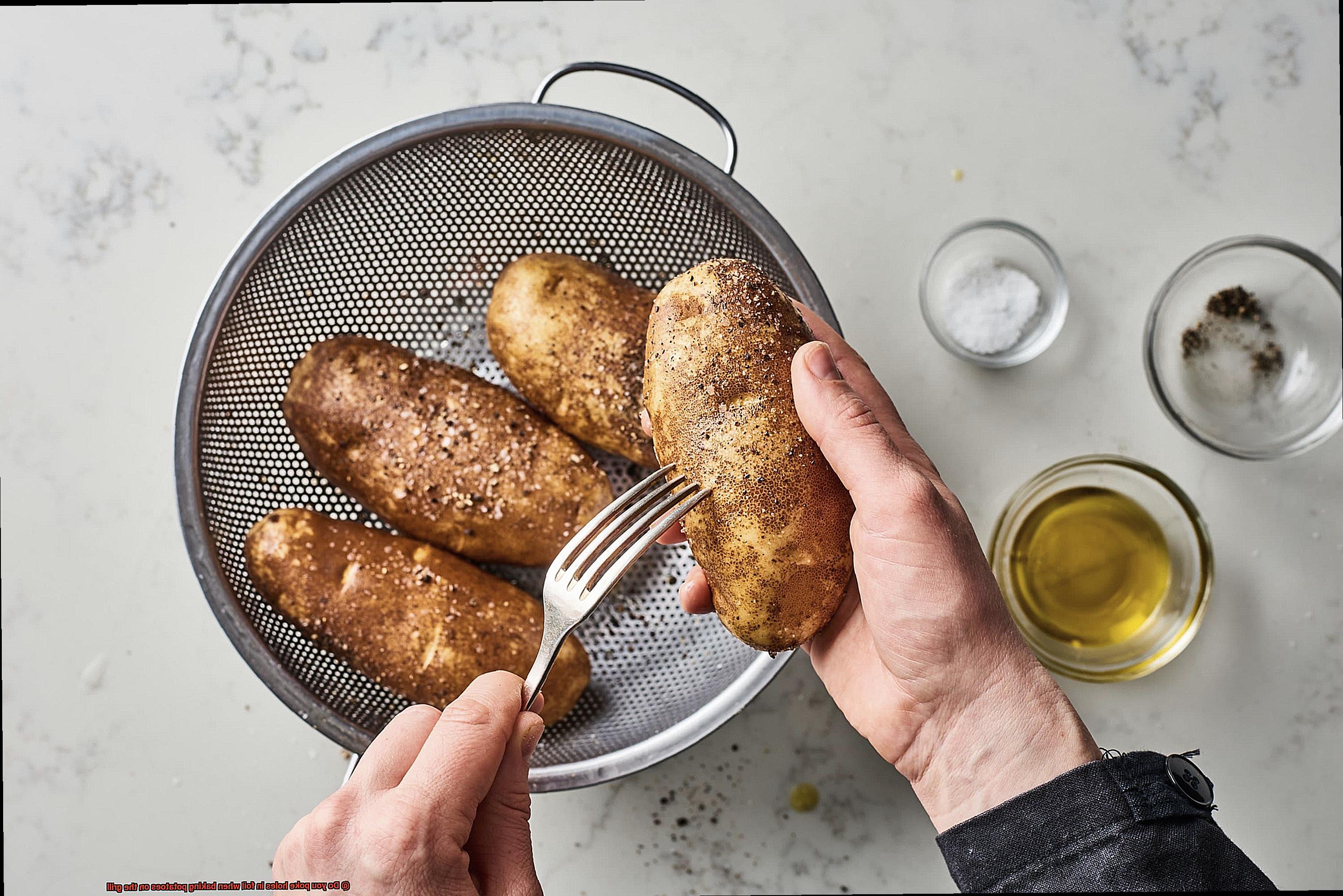 Do you poke holes in foil when baking potatoes on the grill -4