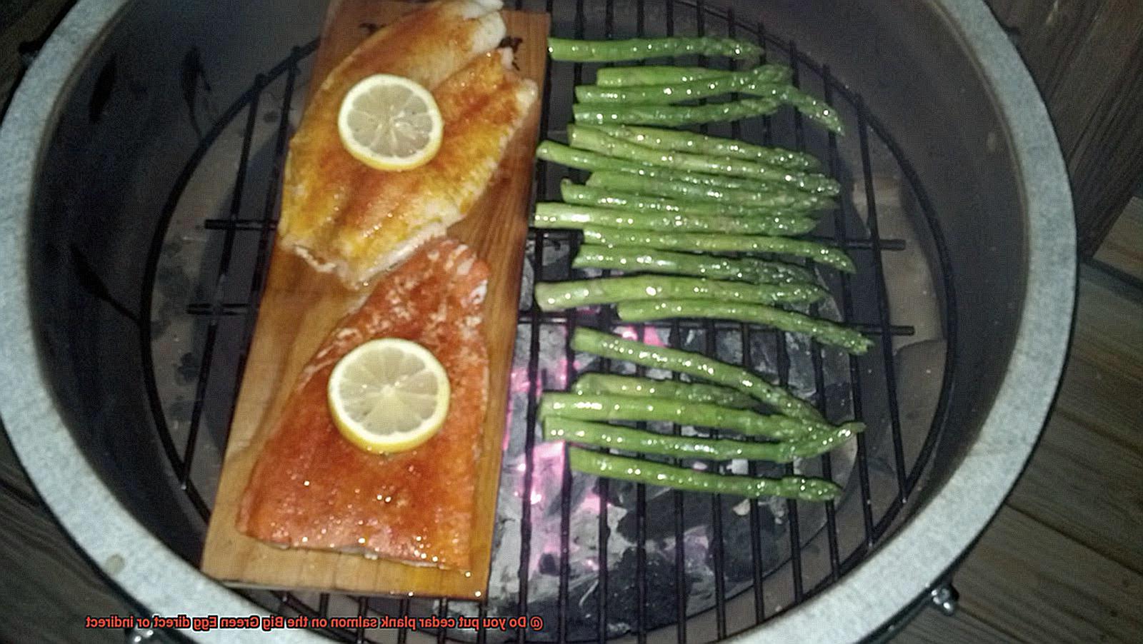 Do you put cedar plank salmon on the Big Green Egg direct or indirect-5