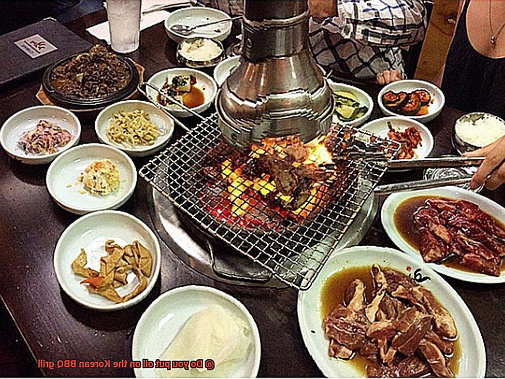 Do you put oil on the Korean BBQ grill-2