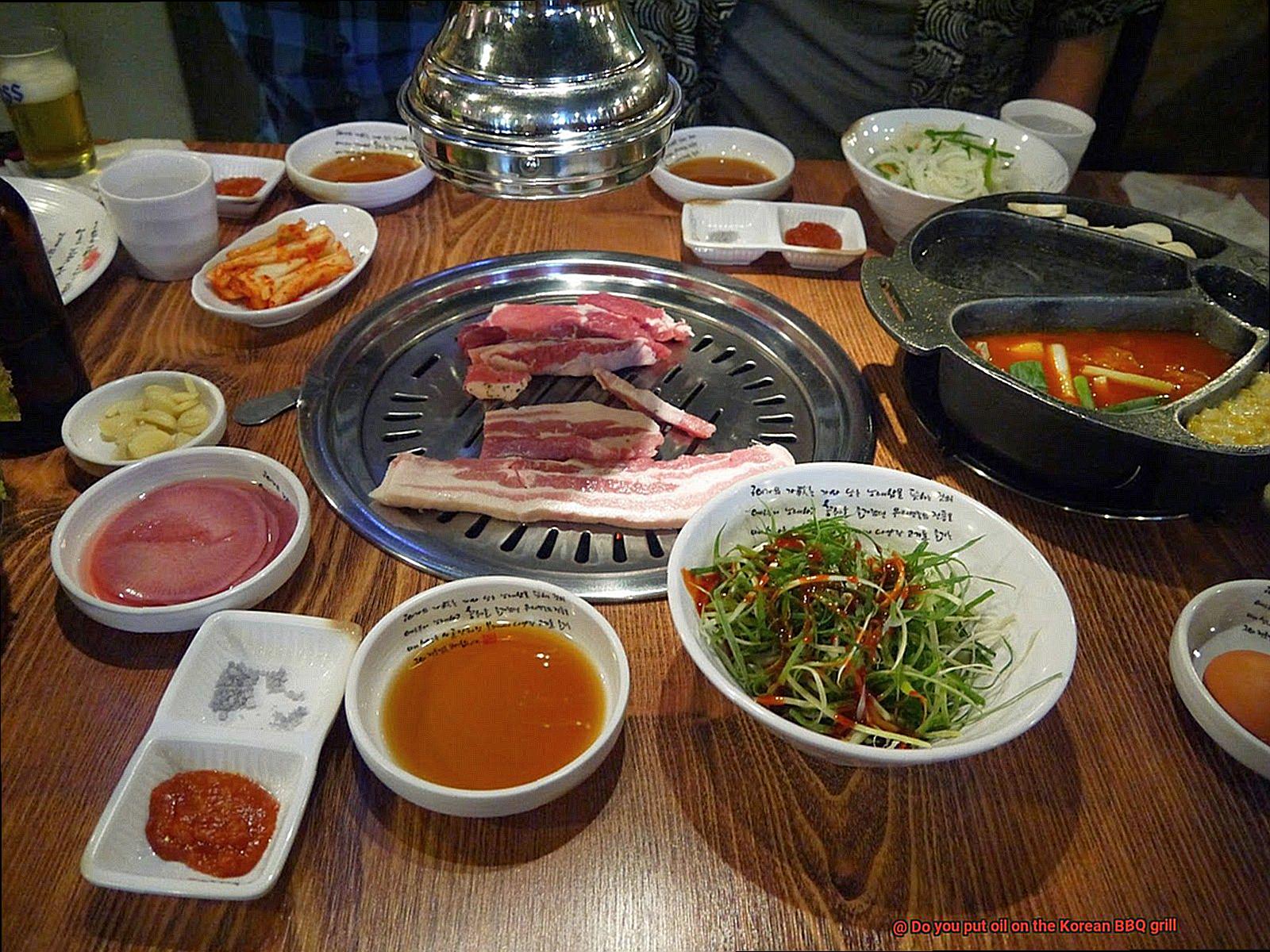 Do you put oil on the Korean BBQ grill-4