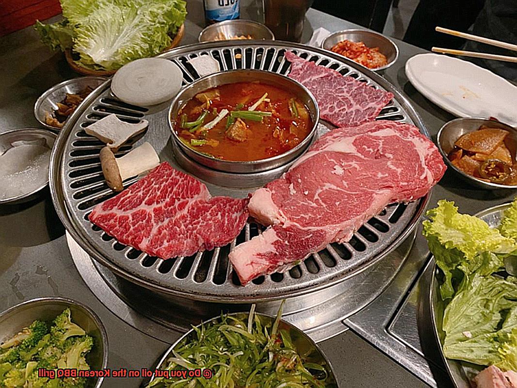 Do you put oil on the Korean BBQ grill-3