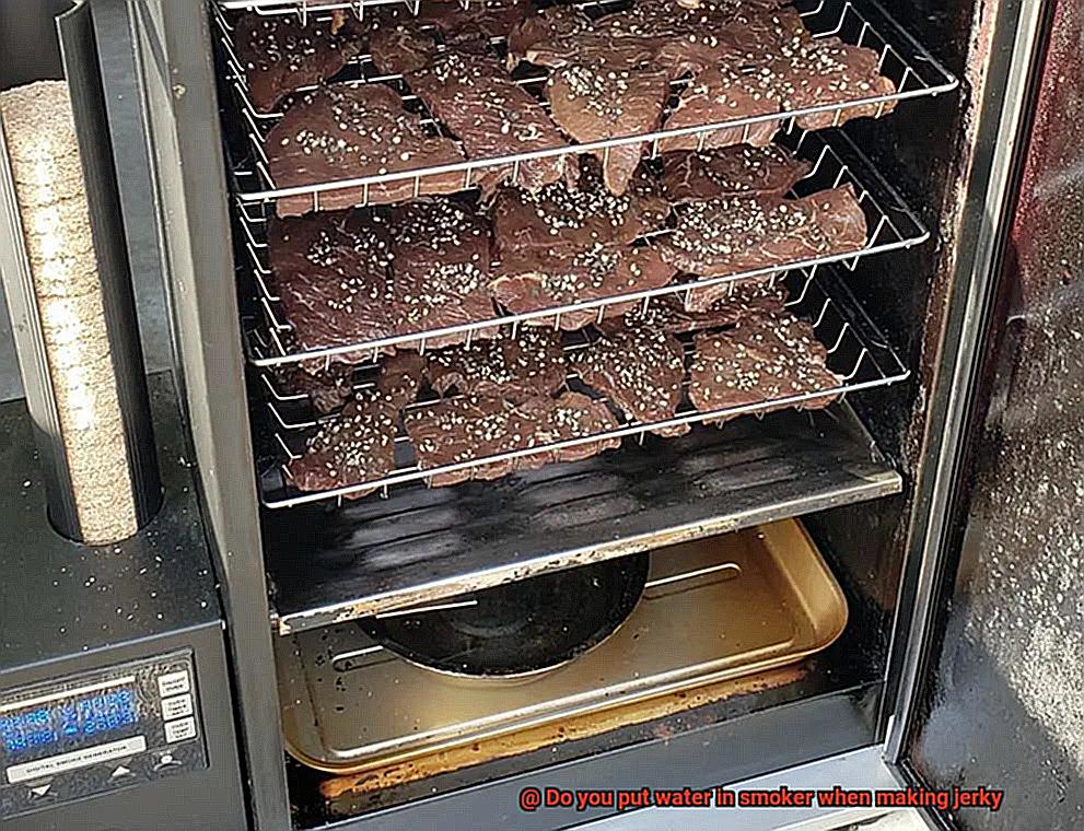 Do you put water in smoker when making jerky-4