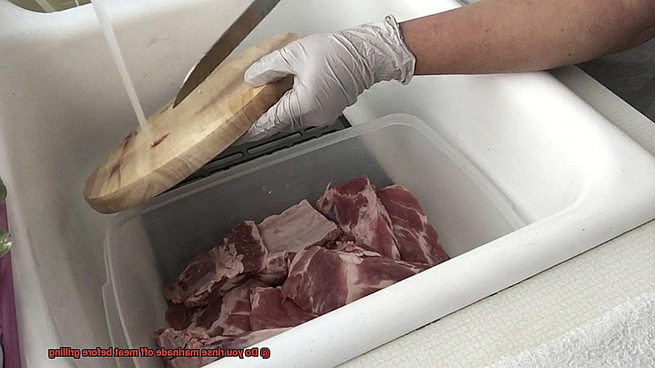 Do you rinse marinade off meat before grilling-2
