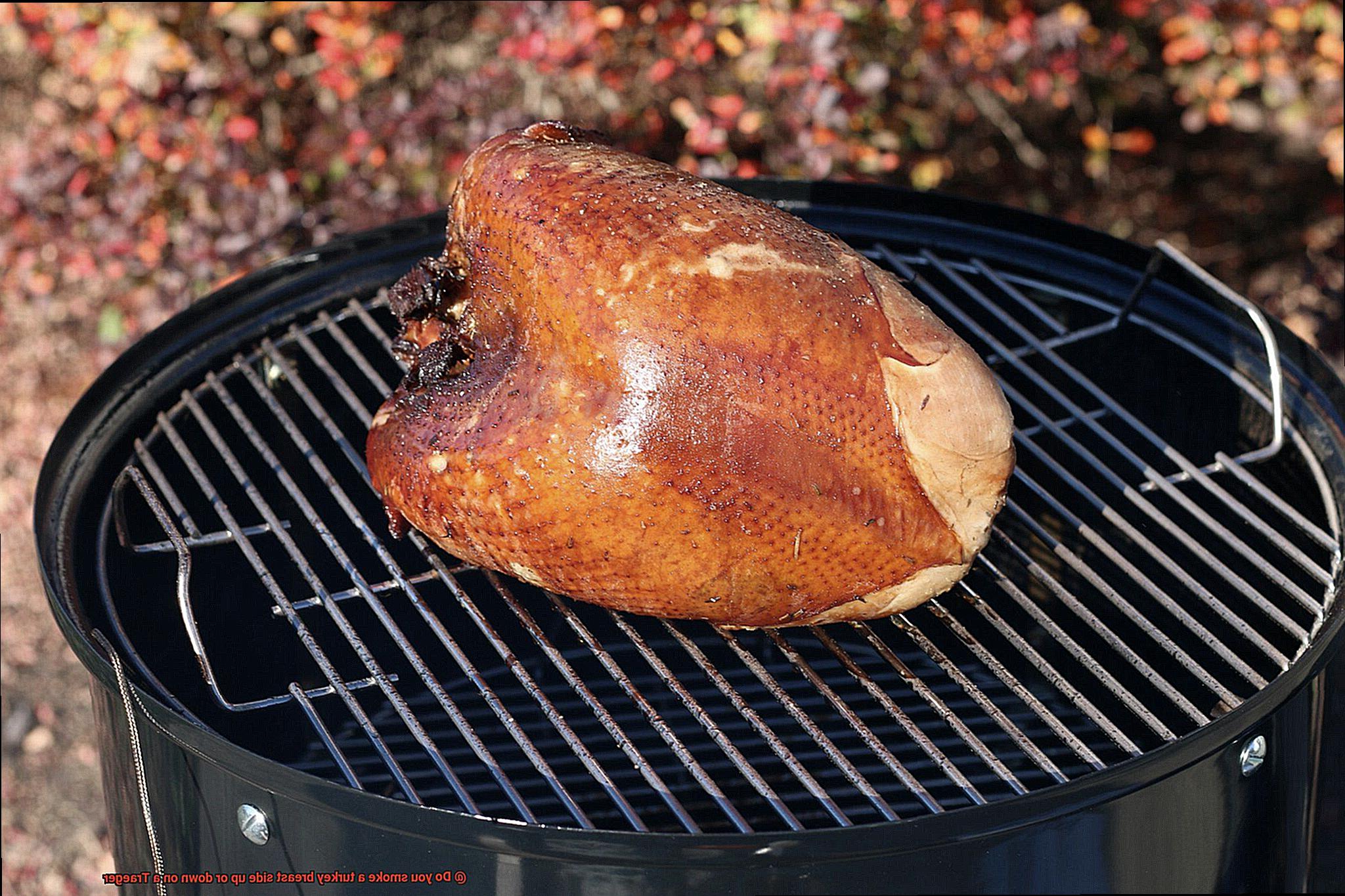 Do you smoke a turkey breast side up or down on a Traeger-3